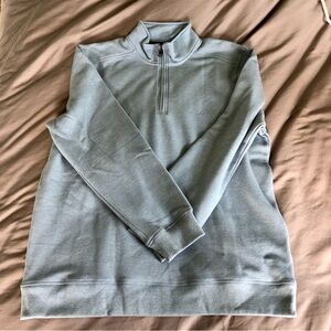 Nautica Men's Light Blue Zip-Up Quarter Sweatshirt